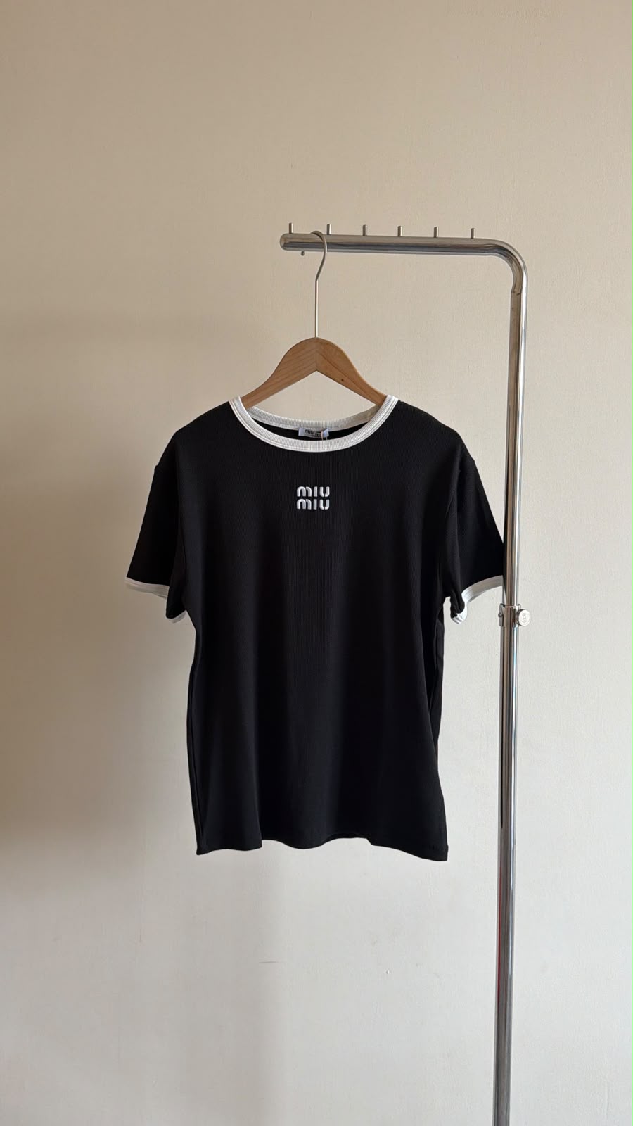 Miu Miu Logo Ringer T-Shirt