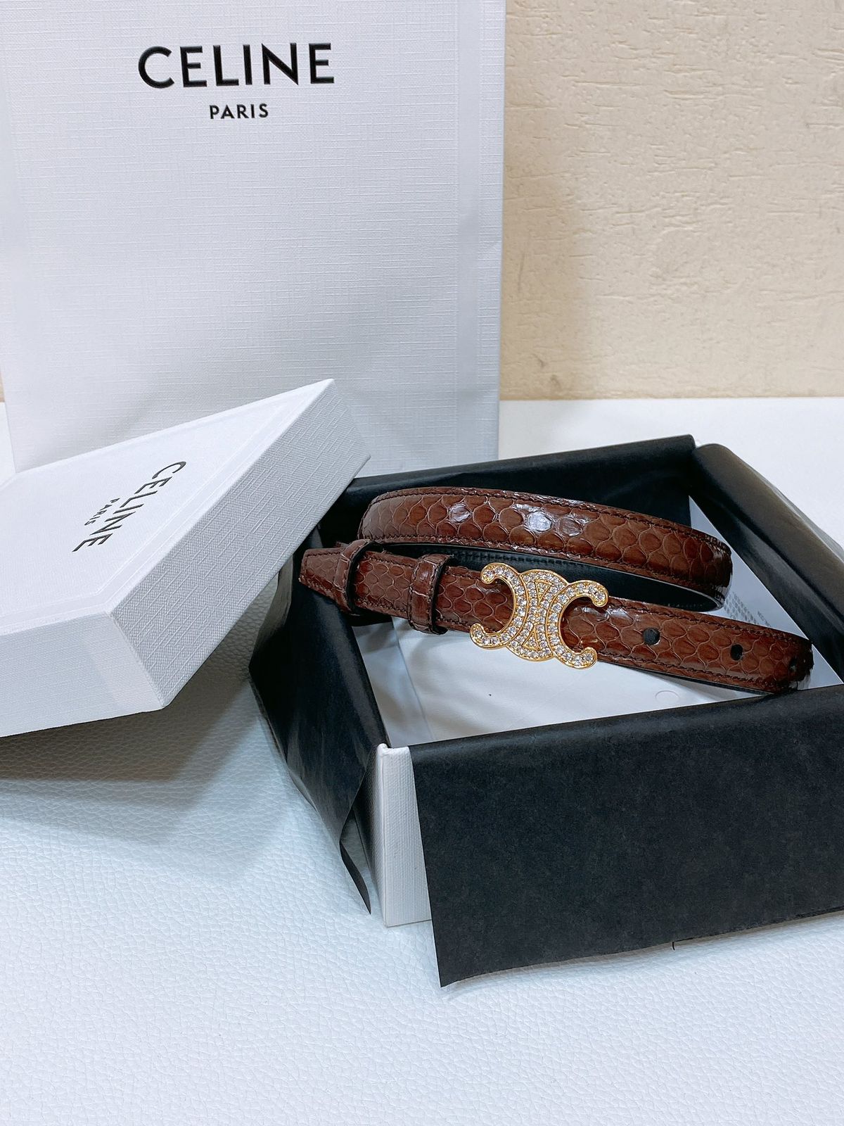 CELINE — Triomphe Belt