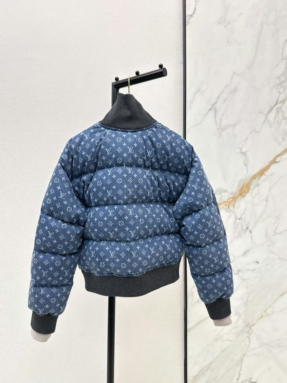 Louis Vuitton Monogram Denim Puffer Jacket