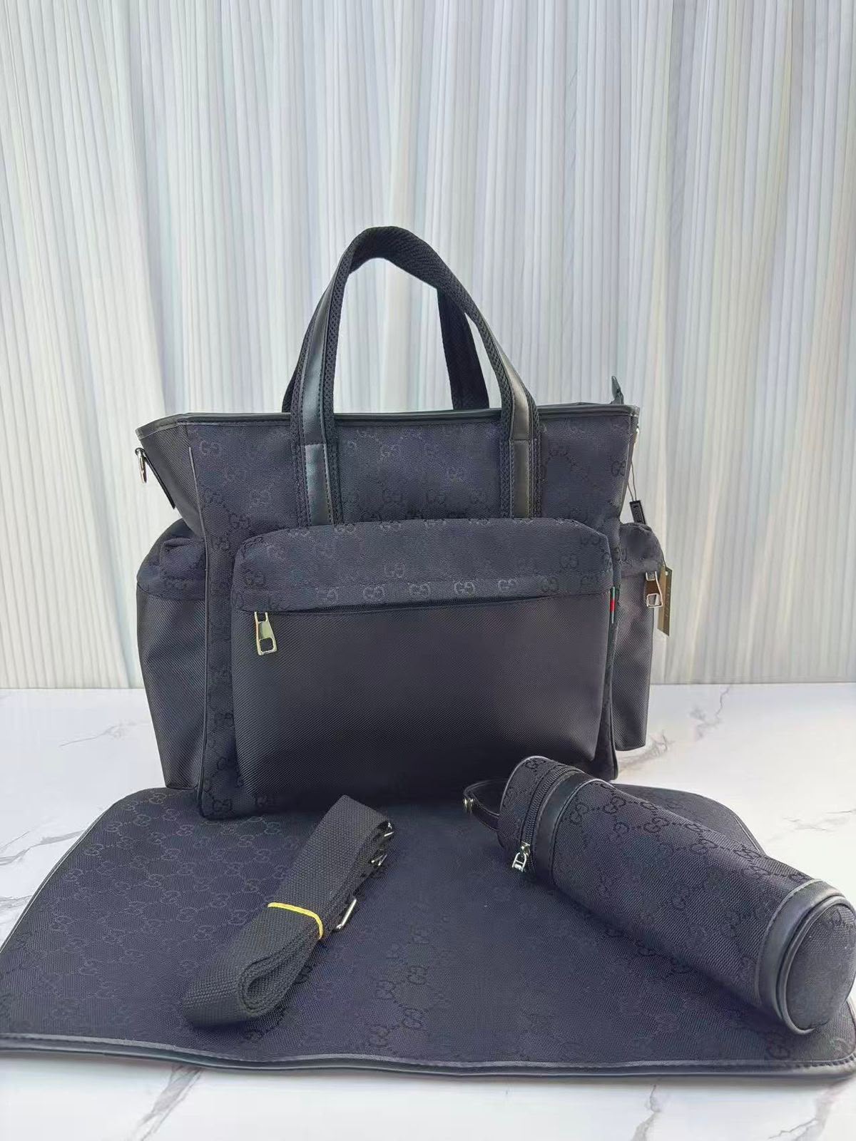 Gucci GG Front Pocket Baby Tote Set