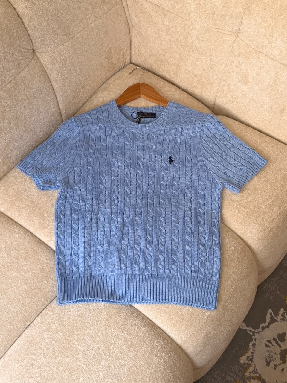 Polo Ralph Lauren Cable-Knit Short-Sleeve Sweater