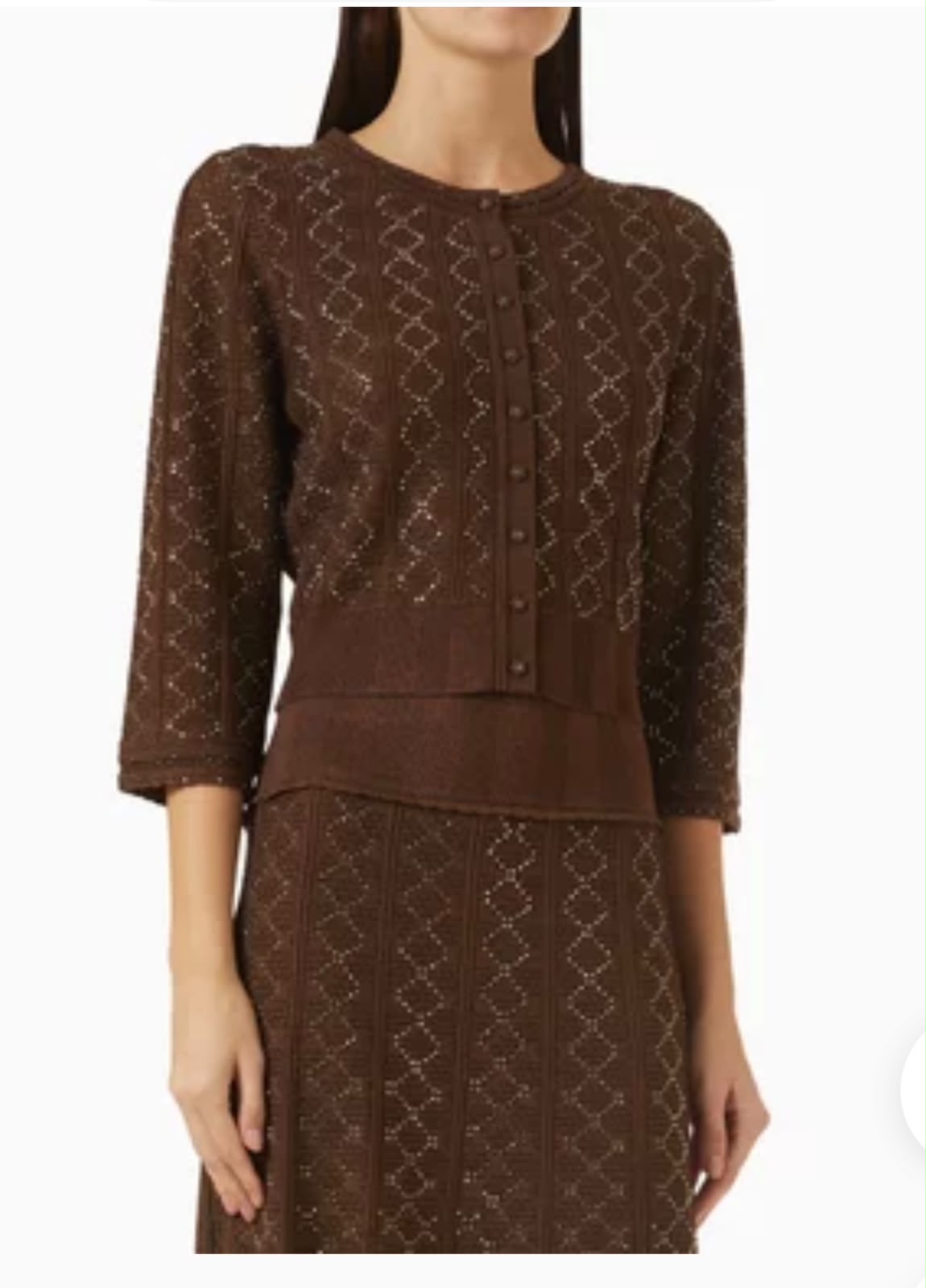 Cucinelli Monili-Embellished Open-Knit Cardigan