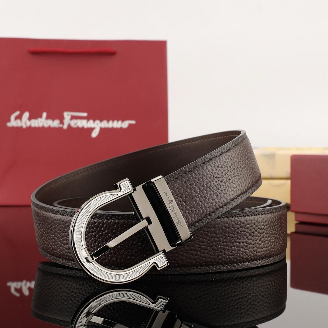 Salvatore Feragamo Gancini Reversible Leather Belt