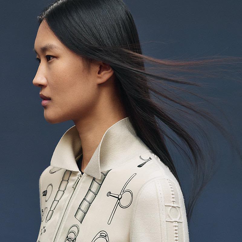 Hermès Zip-up Cardigan / Knit Jacket