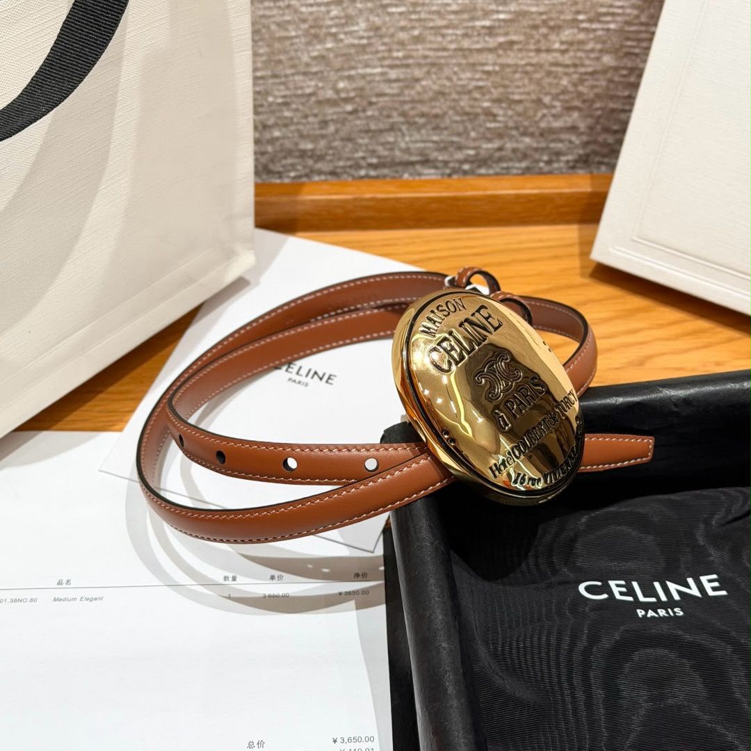 Celine Maison Celine Oval Buckle Belt