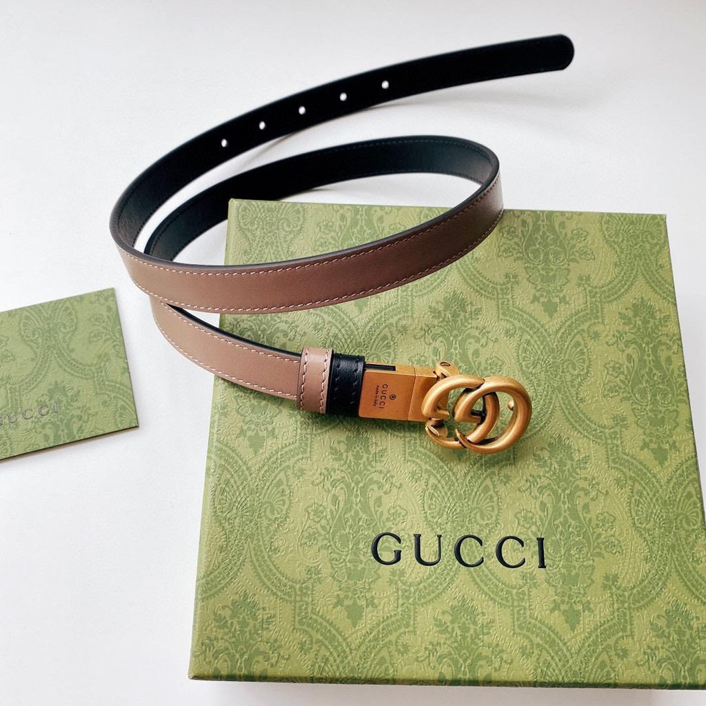 GUCCI — Double G Thin Belt