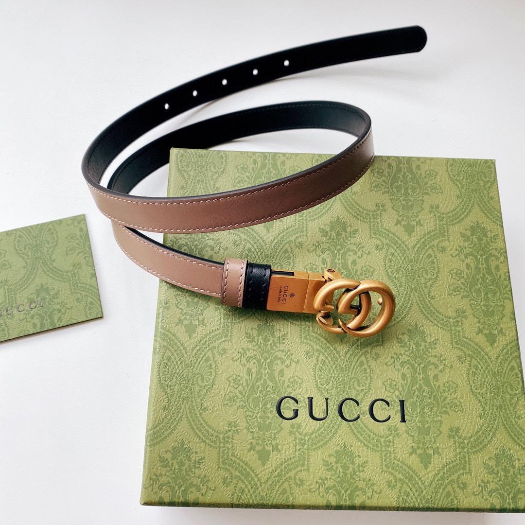 GUCCI — Double G Thin Belt