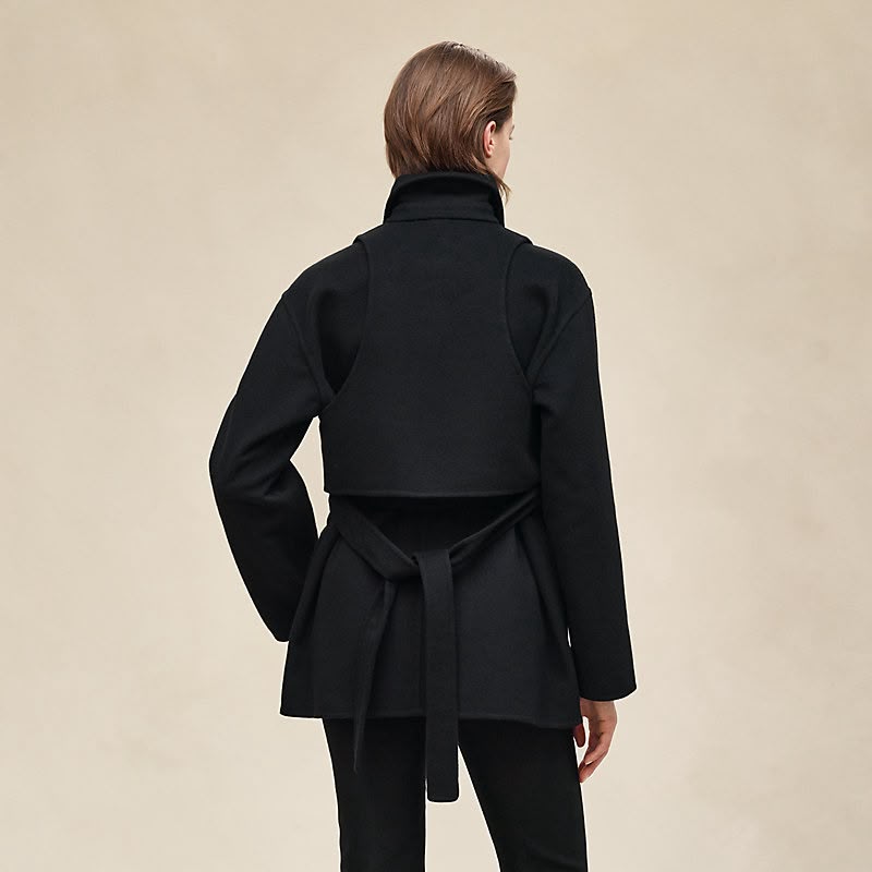 Hermès Cropped Cape Jacket
