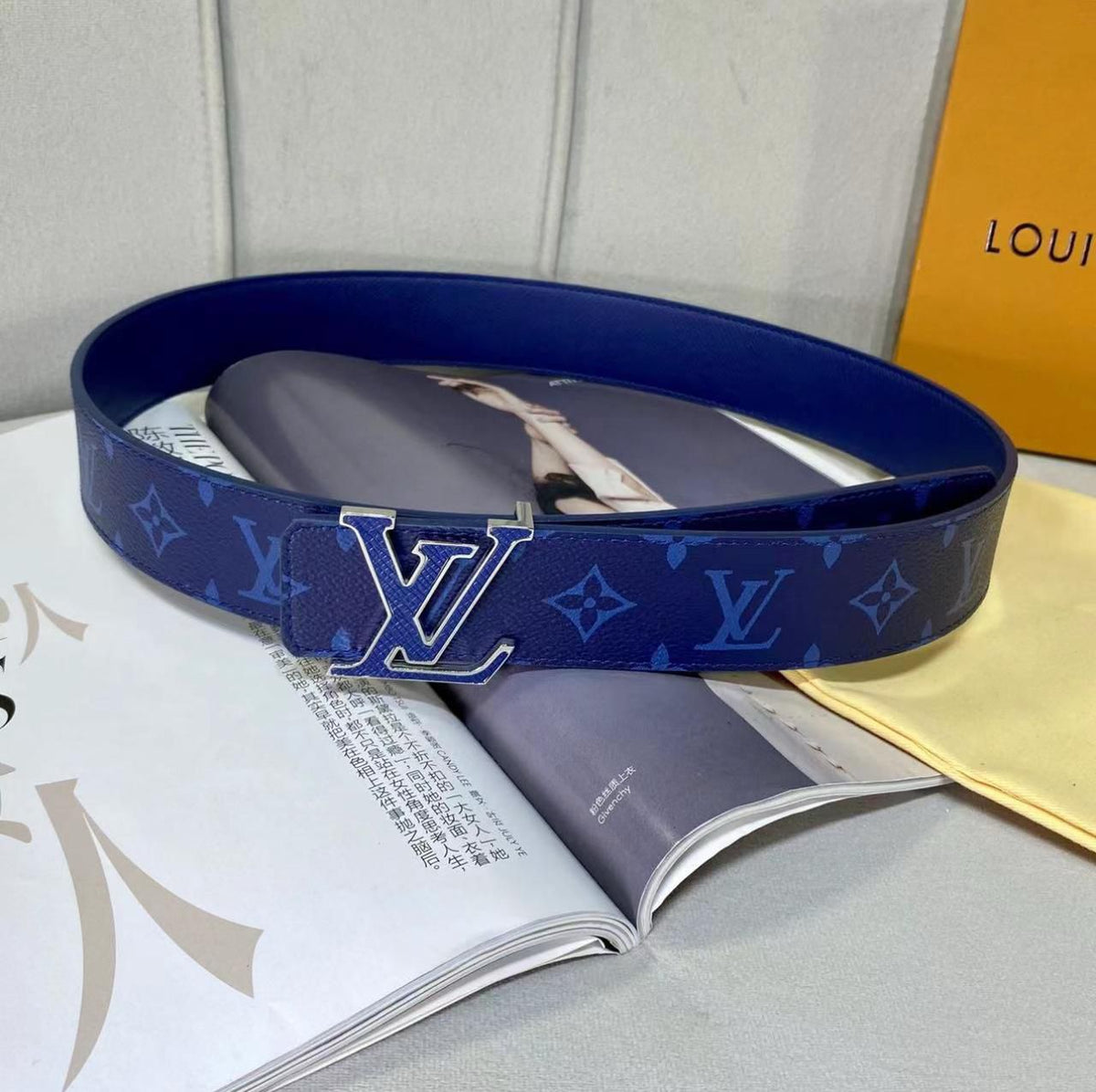 Louis Vuitton LV Initiales Monogram Eclipse Belt