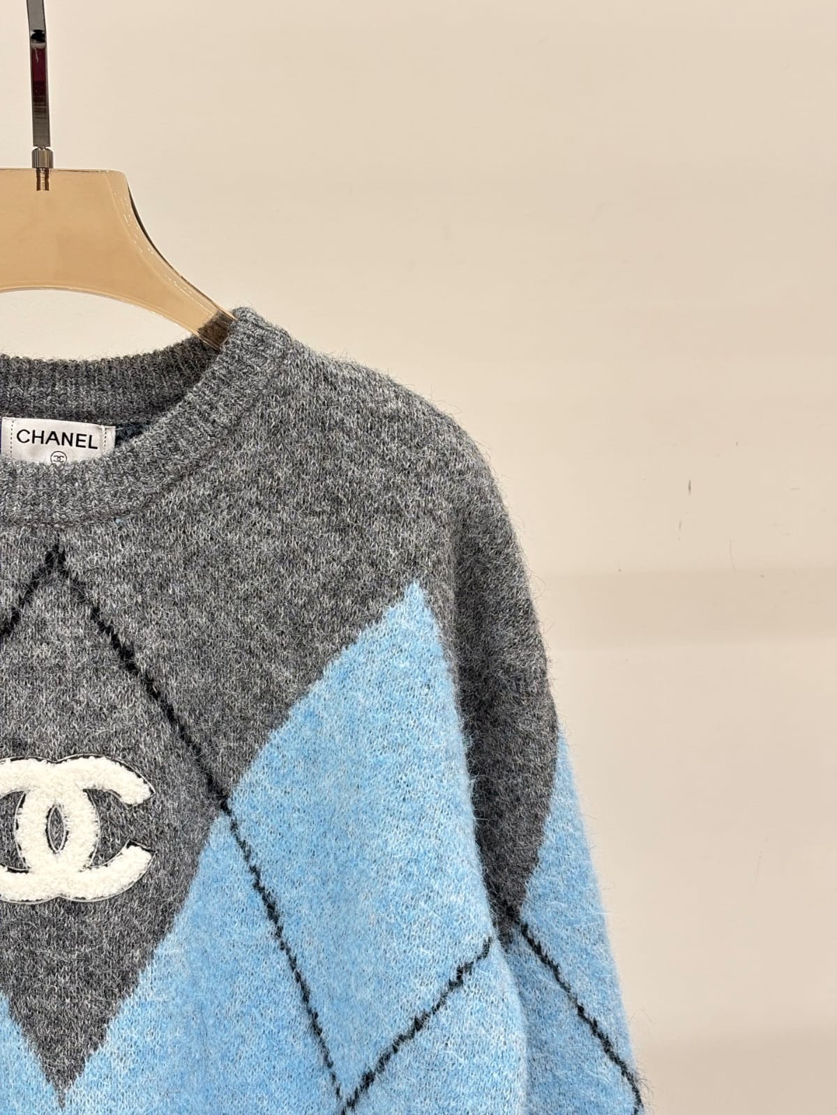 Chanel Argyle Pattern Sweater