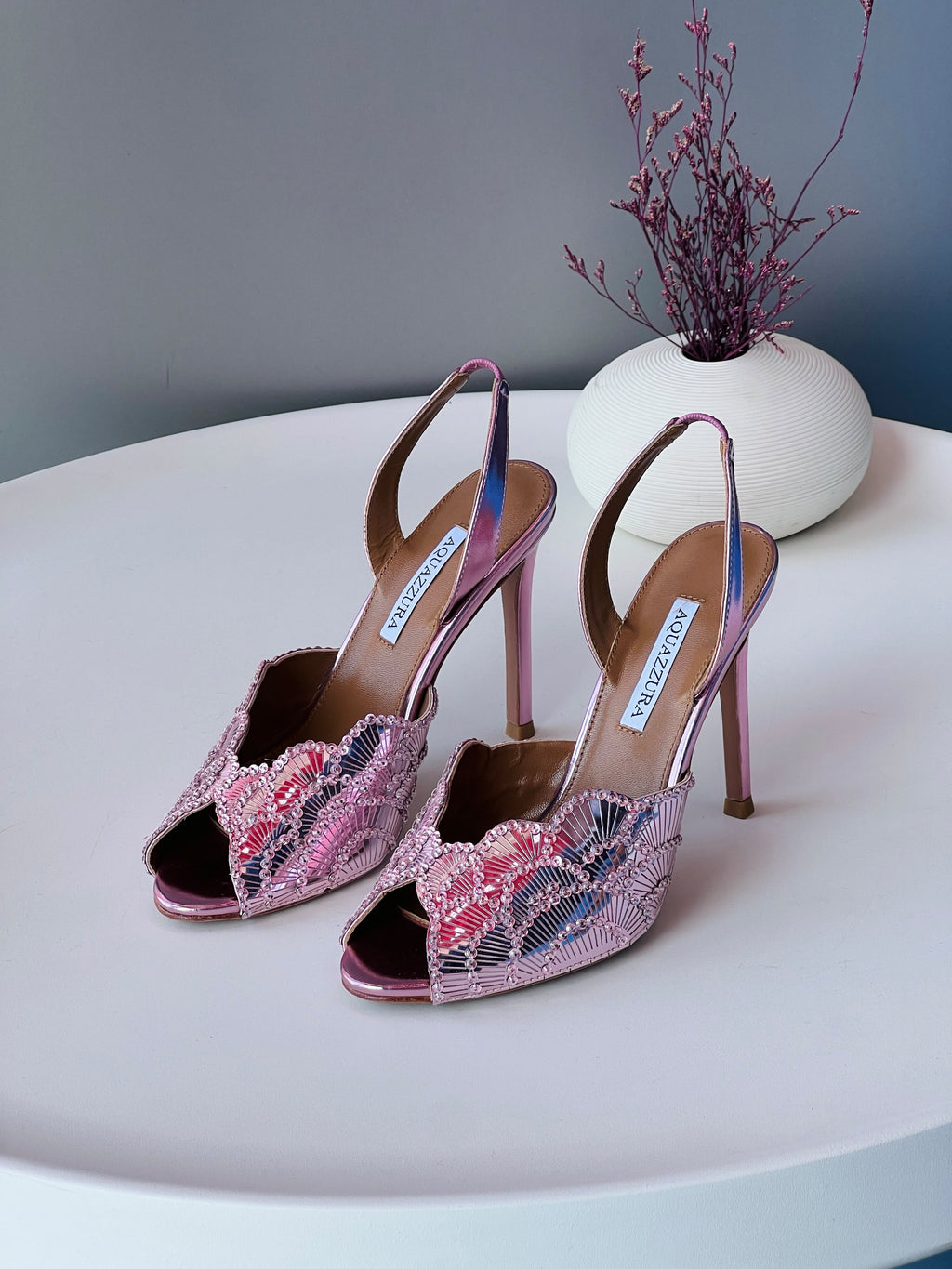 Aquazzura Metallic & Crystal