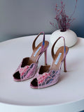 Aquazzura Metallic & Crystal