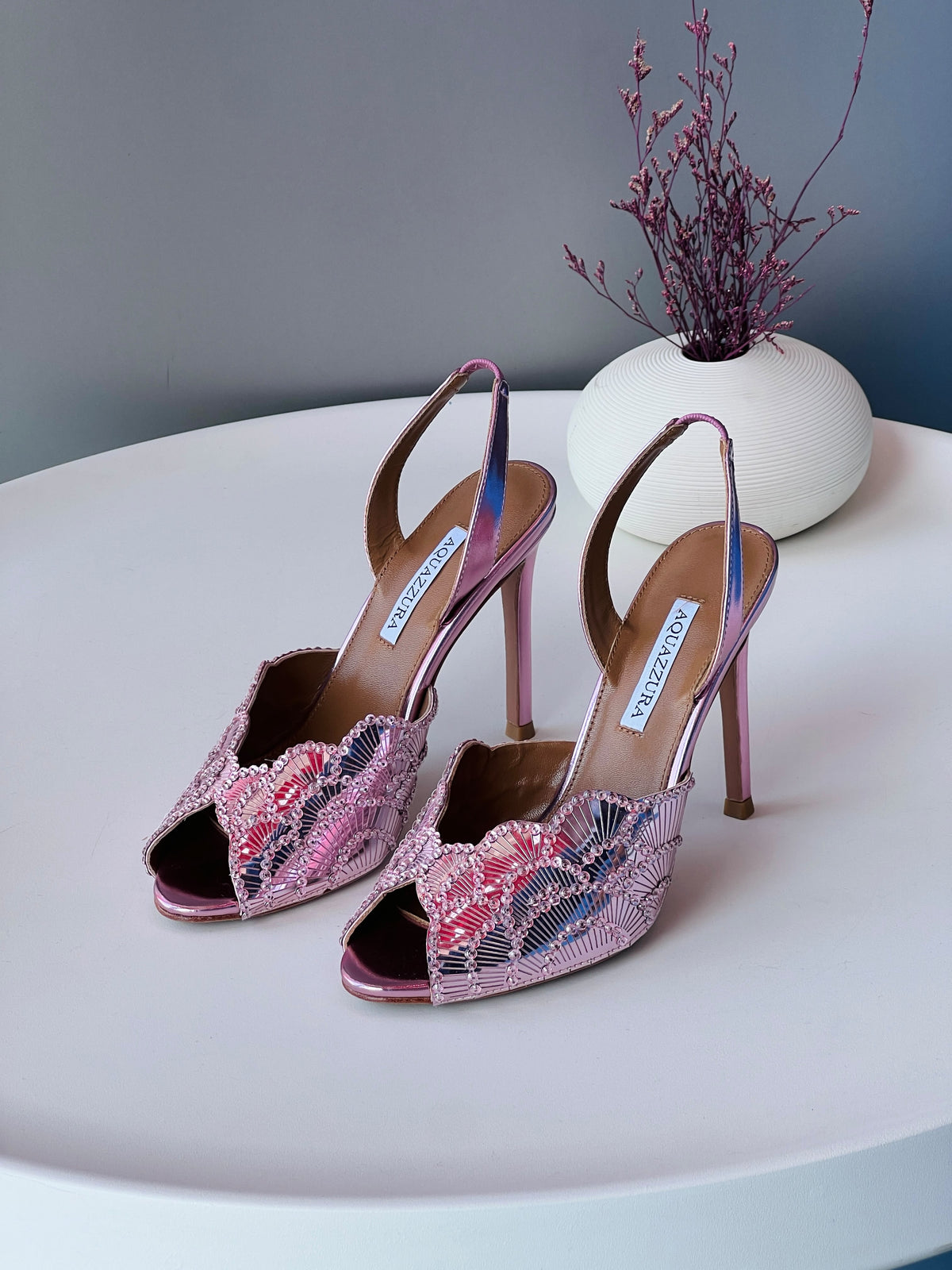 Aquazzura Metallic & Crystal