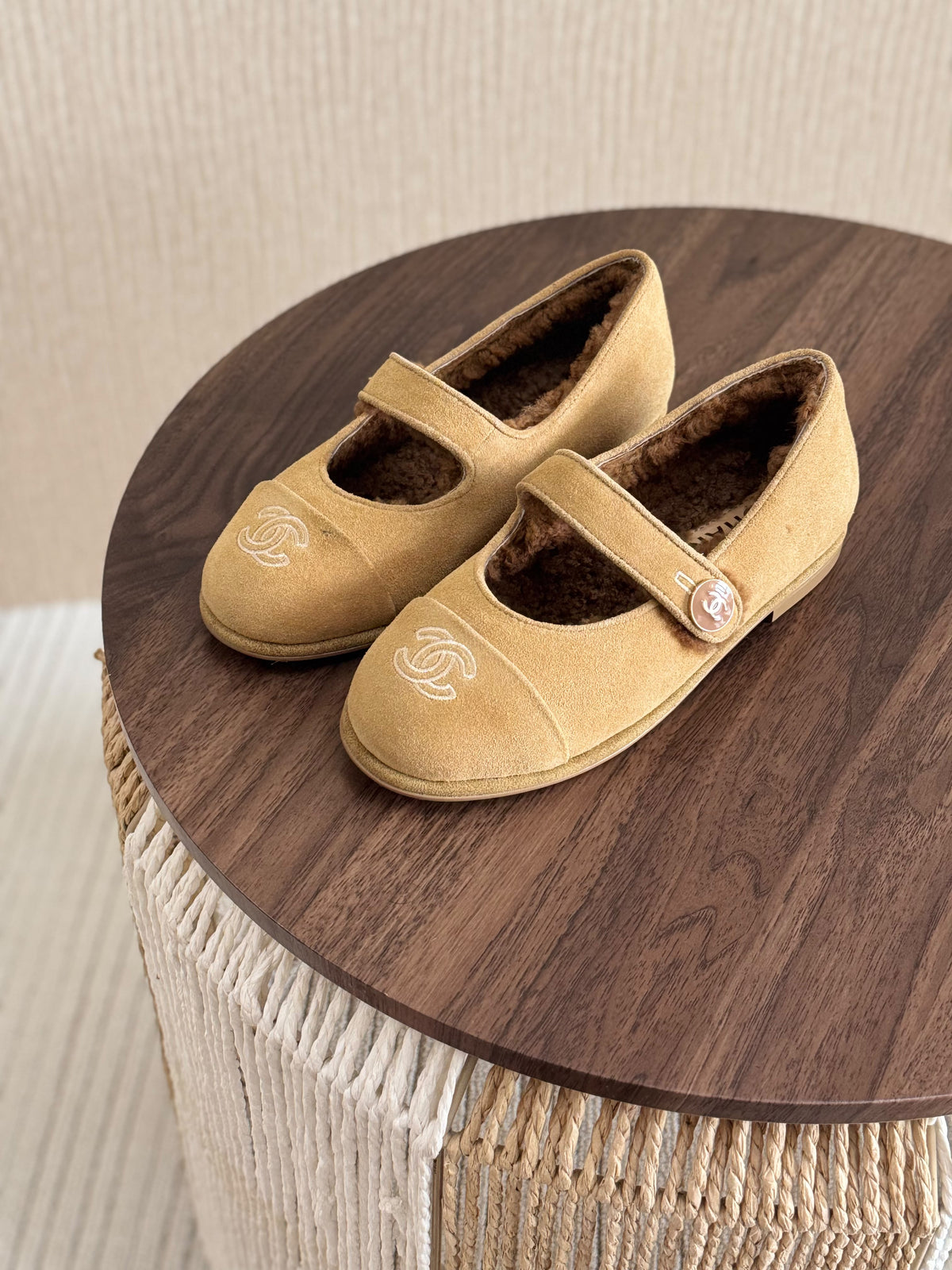 CHANEL Lined Mary Jane Flats
