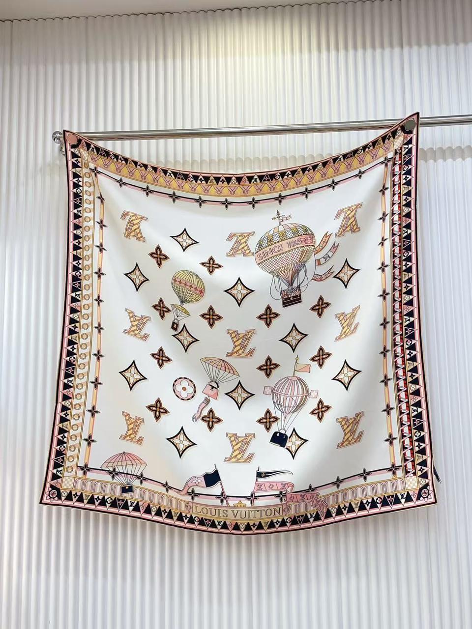 Louis Vuitton Hot Air Balloon Square Scarf