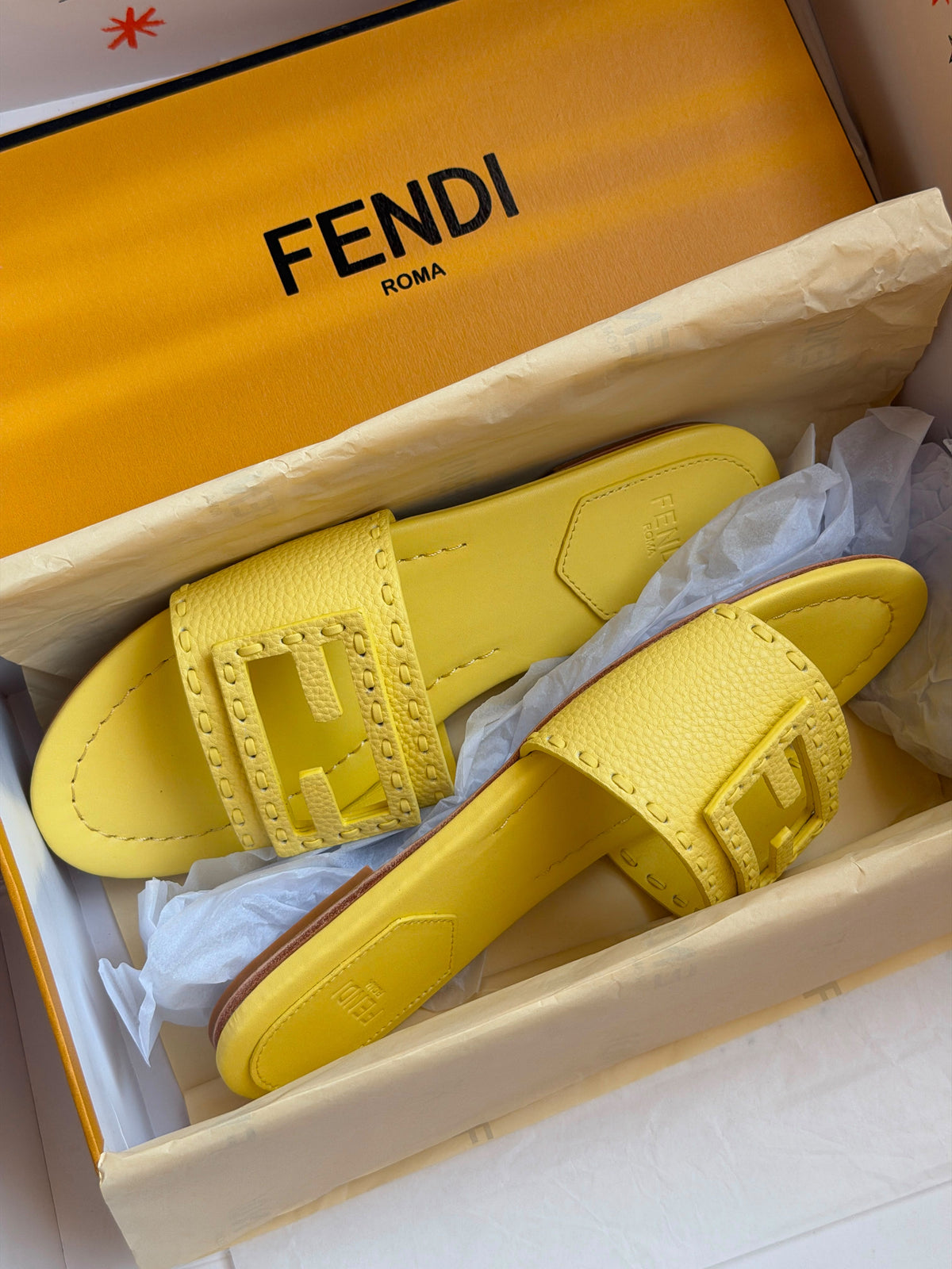 Fendi O'Lock Flat Slides