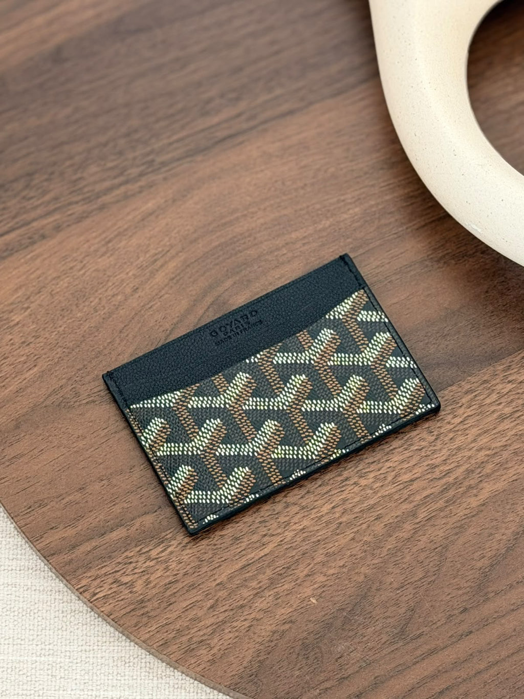 Goyard Pattern Card Holder