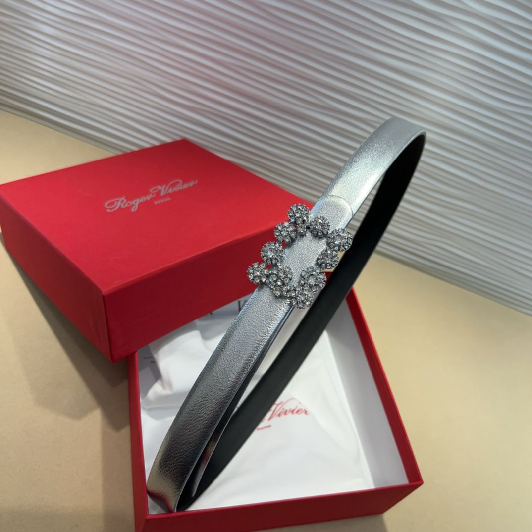 Roger Vivier Flower Strass Buckle Belt