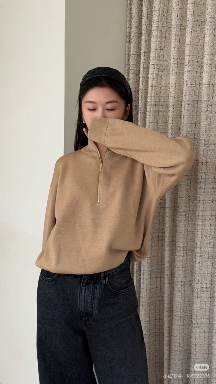 Chanel Quarter-Zip Knit Pullover Sweater