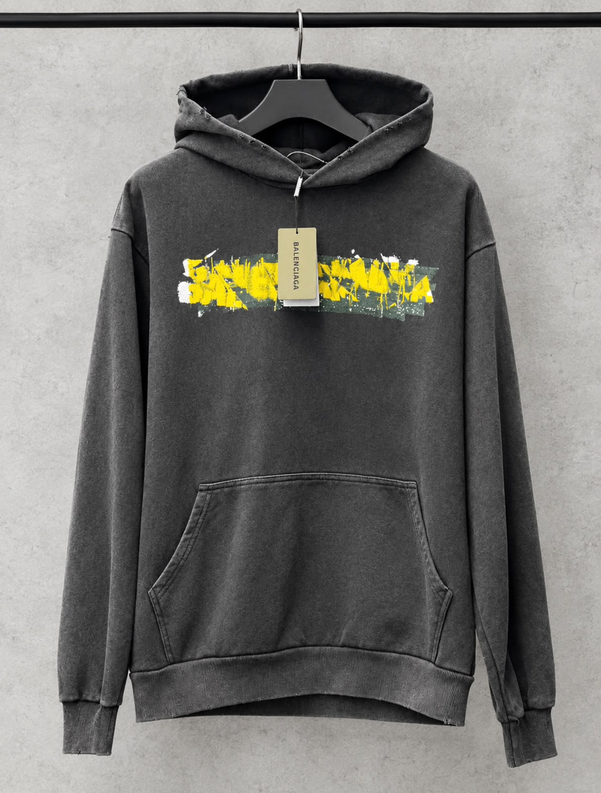Balenciaga Yellow Print Hoodie