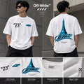 Off White Men Turquoise Eiffel Tower T Shirt