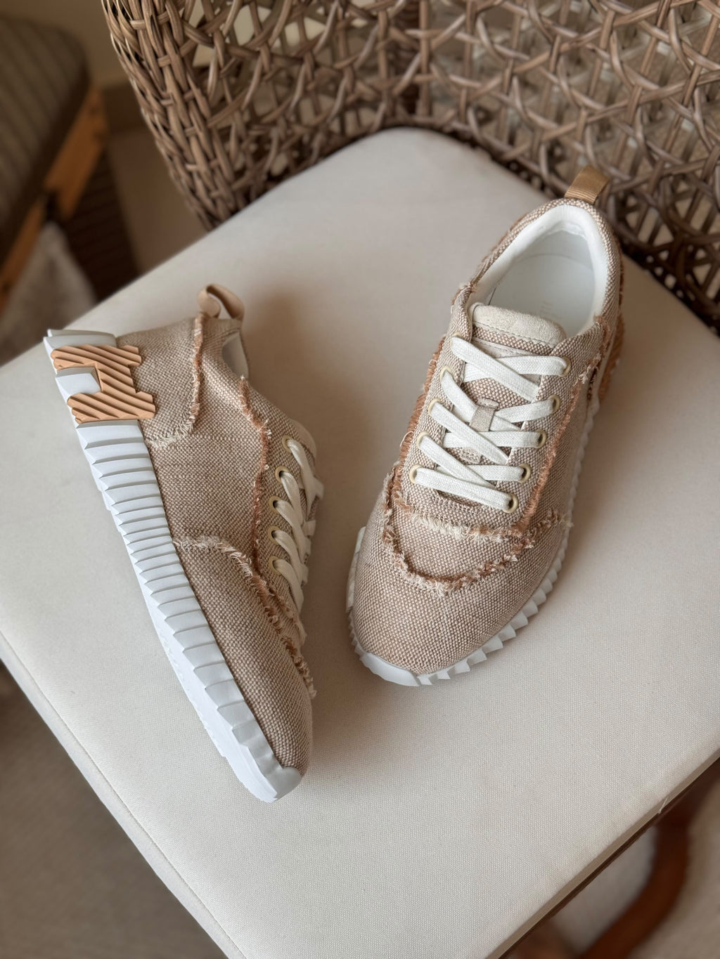 Hermès Bouncing Sneaker in Mesh and Suede Leather