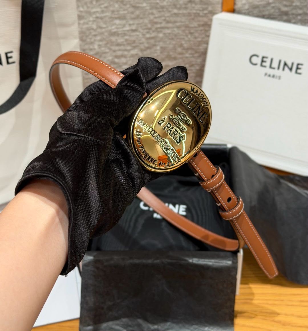 Celine Maison Celine Oval Buckle Belt