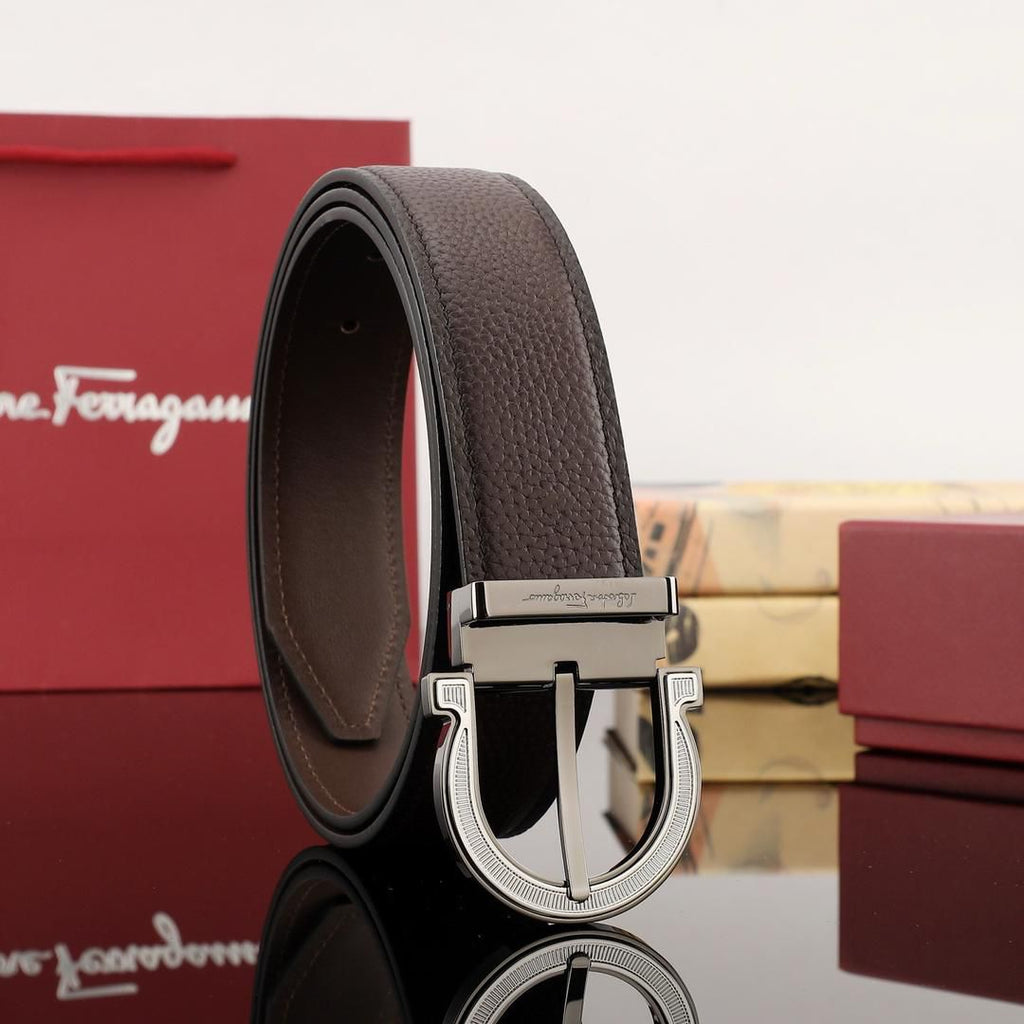 Salvatore Feragamo Gancini Reversible Leather Belt