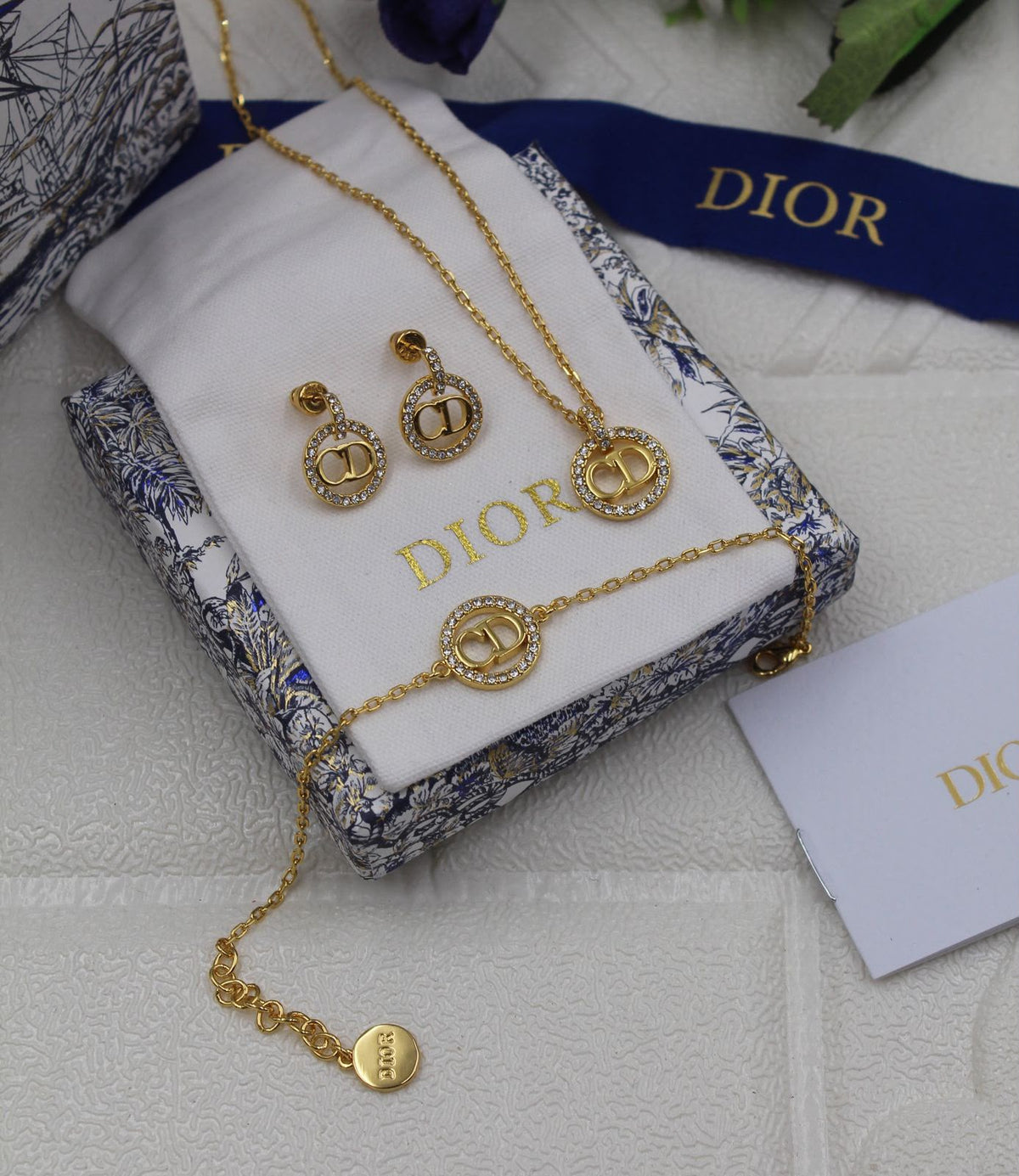 Dior CD Gold Jewelry Set