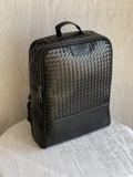 Bottega Woven Zip Top Backpack