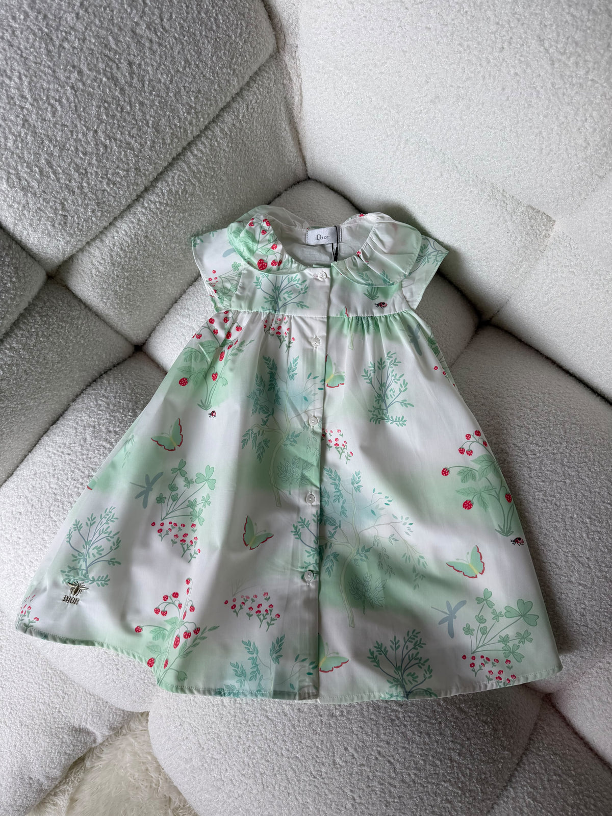 Dior Kids Mint Floral Dress