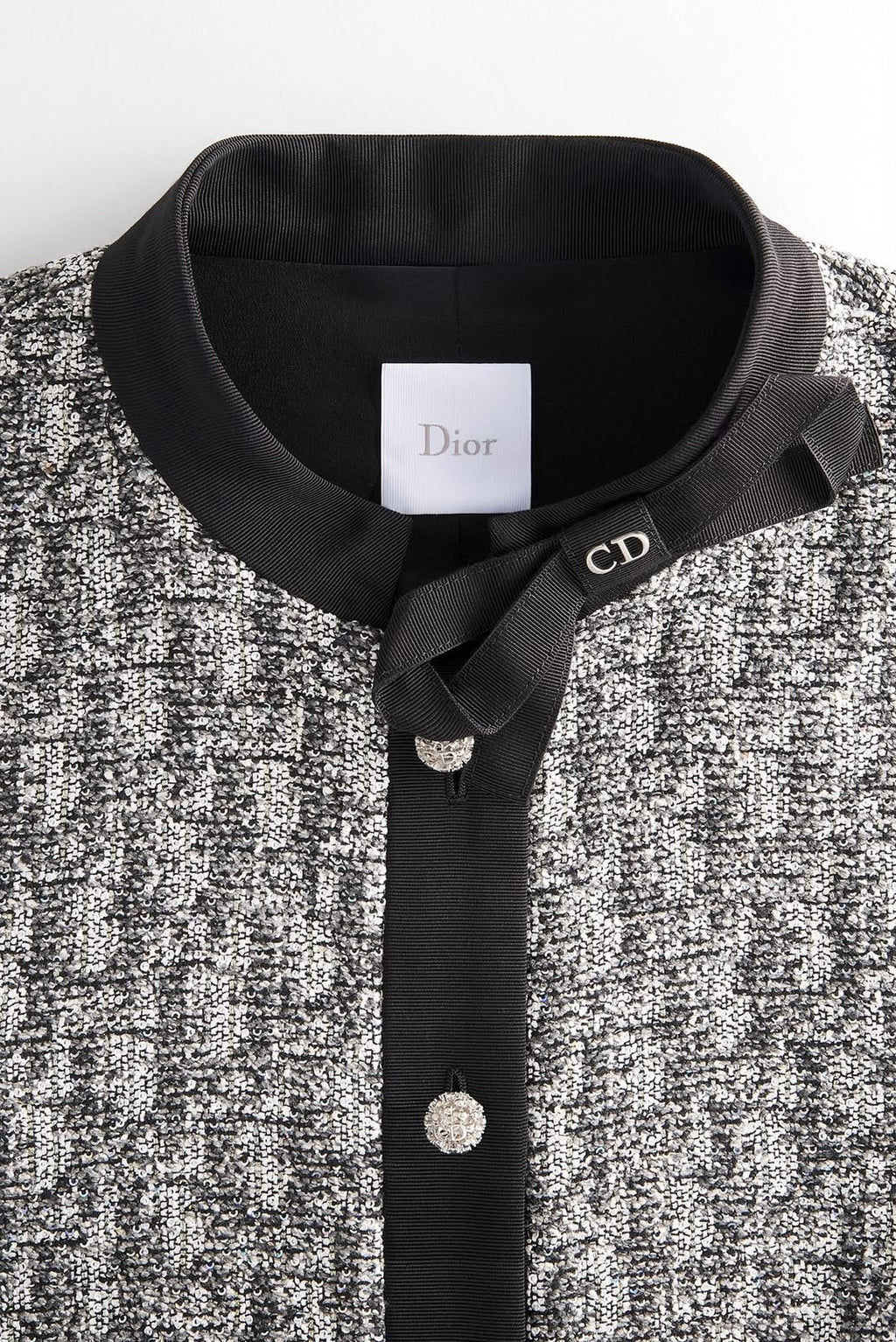 DIOR Bow-Collar Tweed Jacket