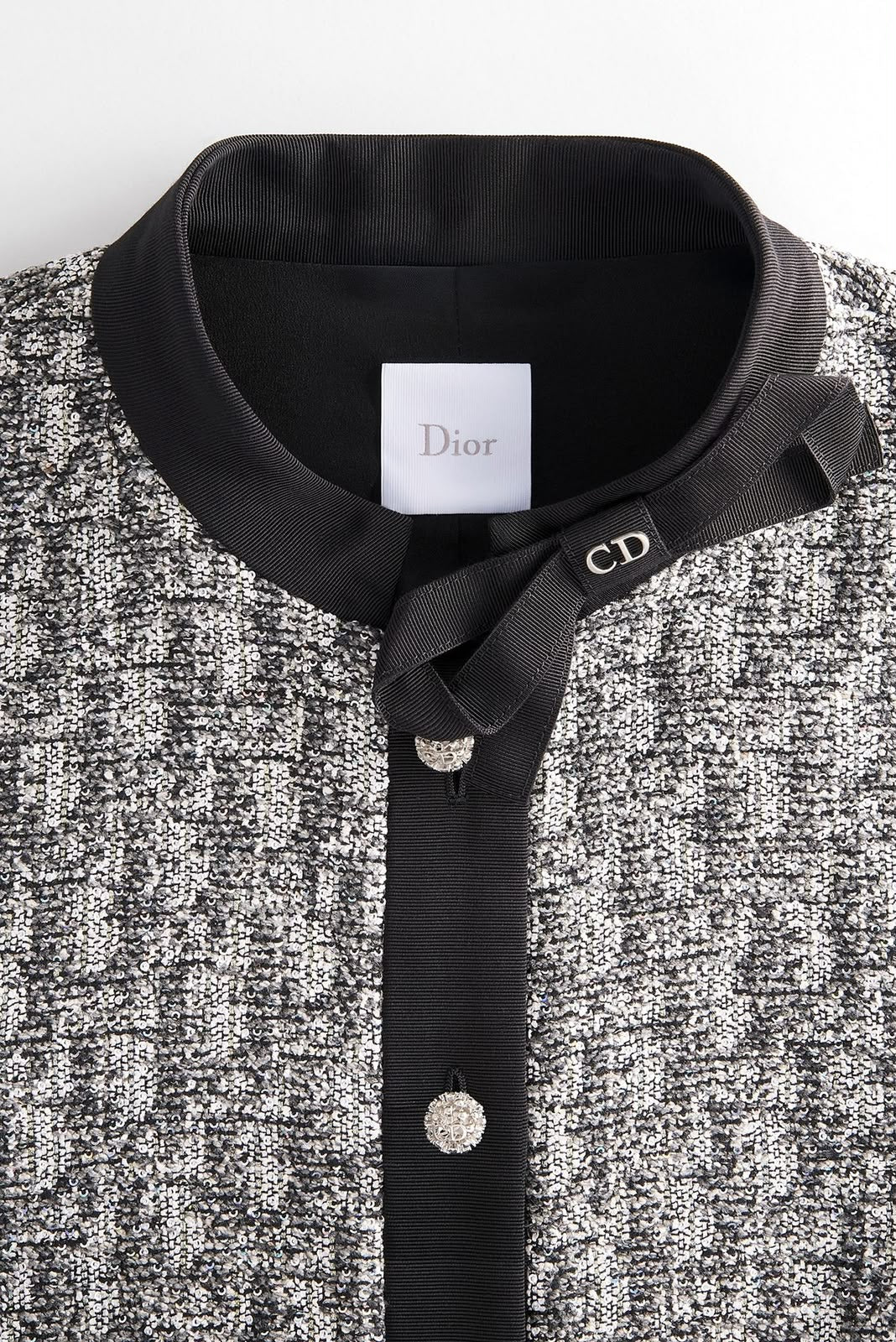 DIOR Bow-Collar Tweed Jacket