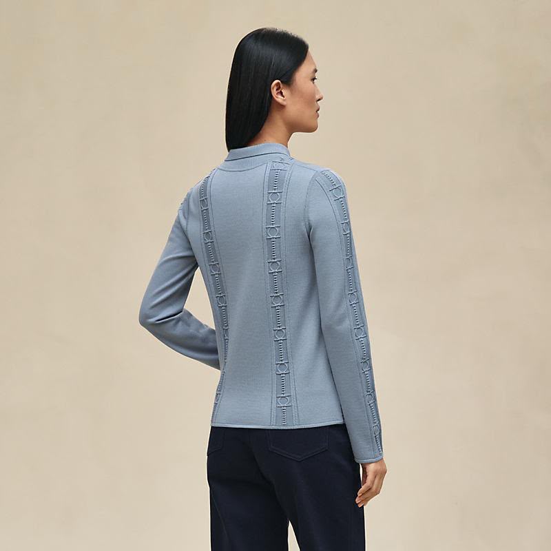 Hermès Zip-up Cardigan / Knit Jacket
