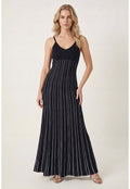 Sandro Striped Knit Maxi Dress