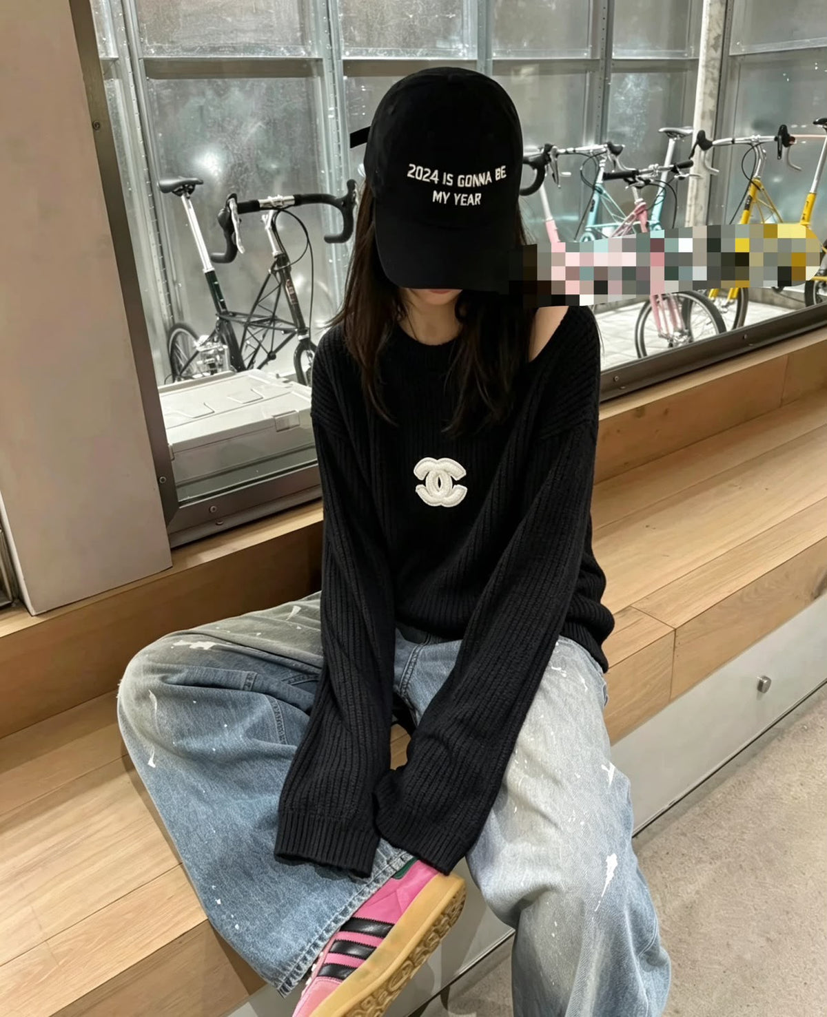Chanel Asymmetric Cut-Out Knit Sweater