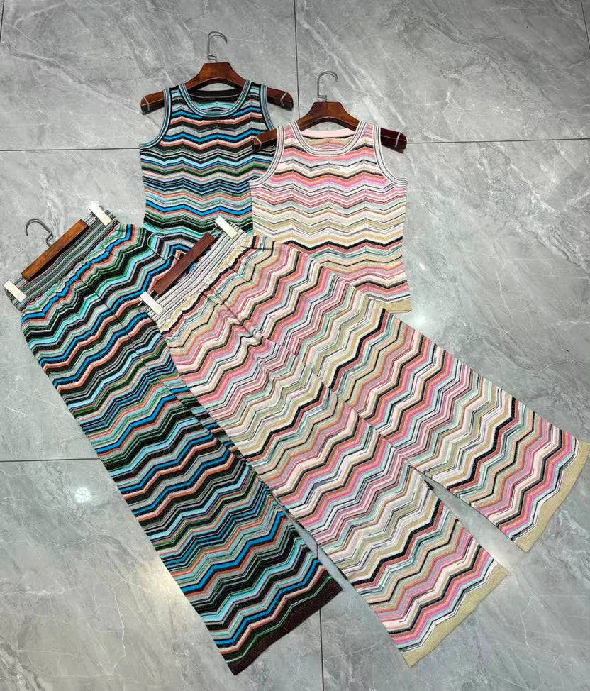 Missoni Zigzag-Knit Tank Top & Wide-Leg Pants Set