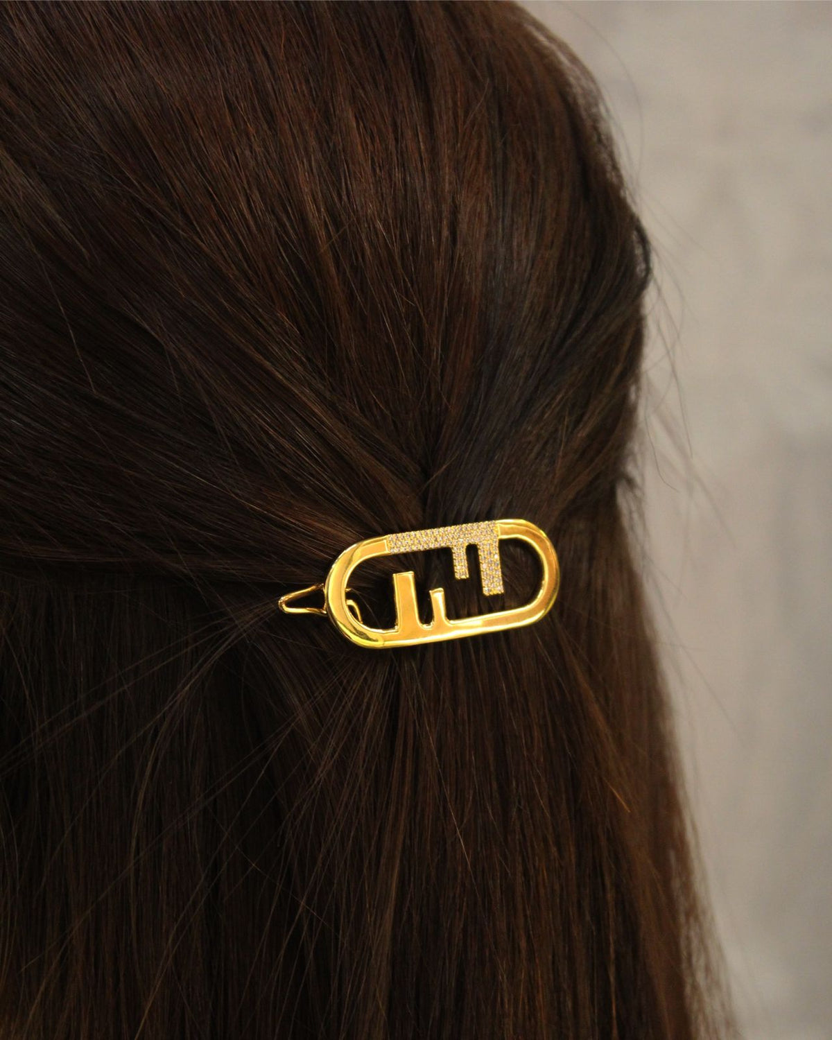 Fendi FF Gold Hair Clip
