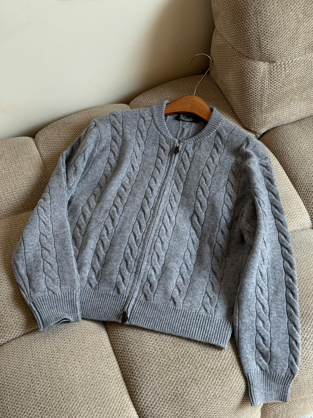 Loro Piana Cable-Knit Zip-Up Cashmere Cardigan Collection