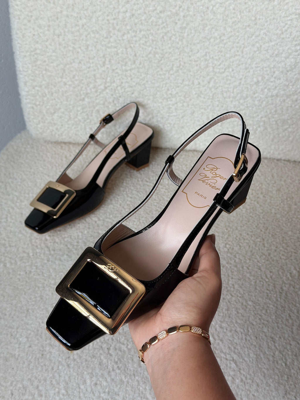 Roger Vivier Belle Vivier Patent Leather Slingback
