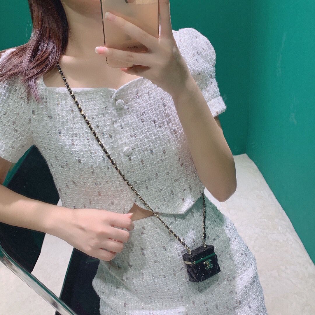 Chanel Quilted Vanity Case Chain Belt