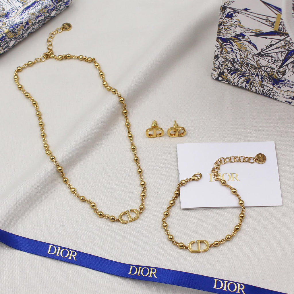Dior CD Gold Jewelry Set