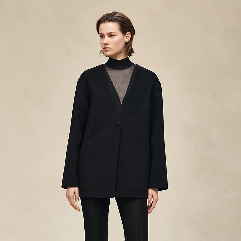 Hermès Cropped Cape Jacket
