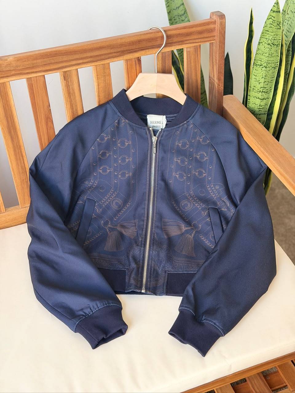 Miu Miu Striped Knit Zip Cardigan