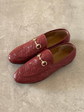Gucci GG Embossed Leather Horsebit Loafer