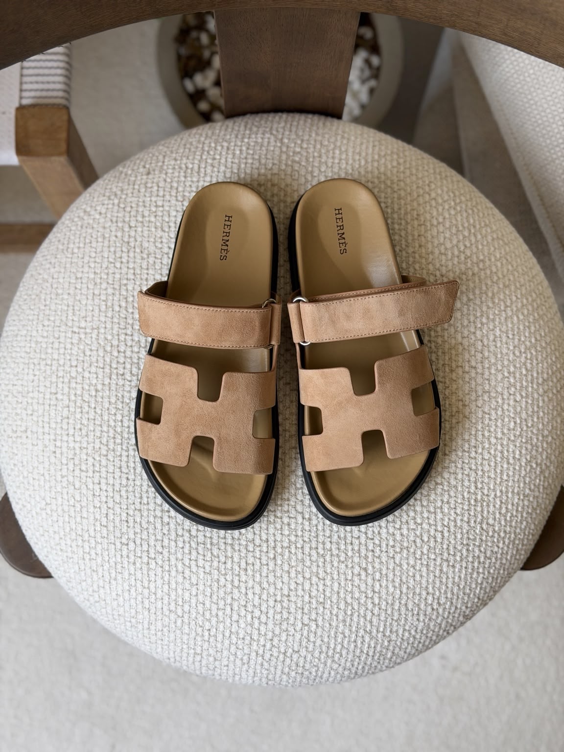 Hermès Chypre Suede Sandals