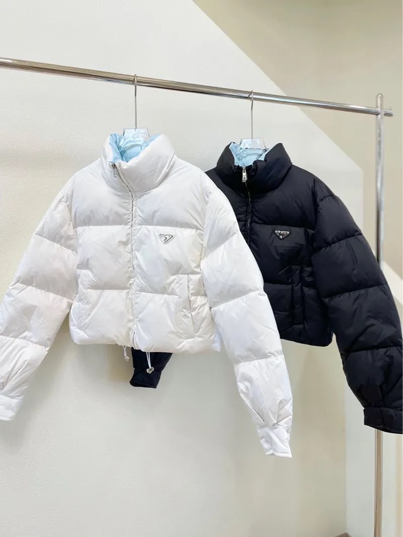 Prada Re-Nylon Cropped Puffer Jacket