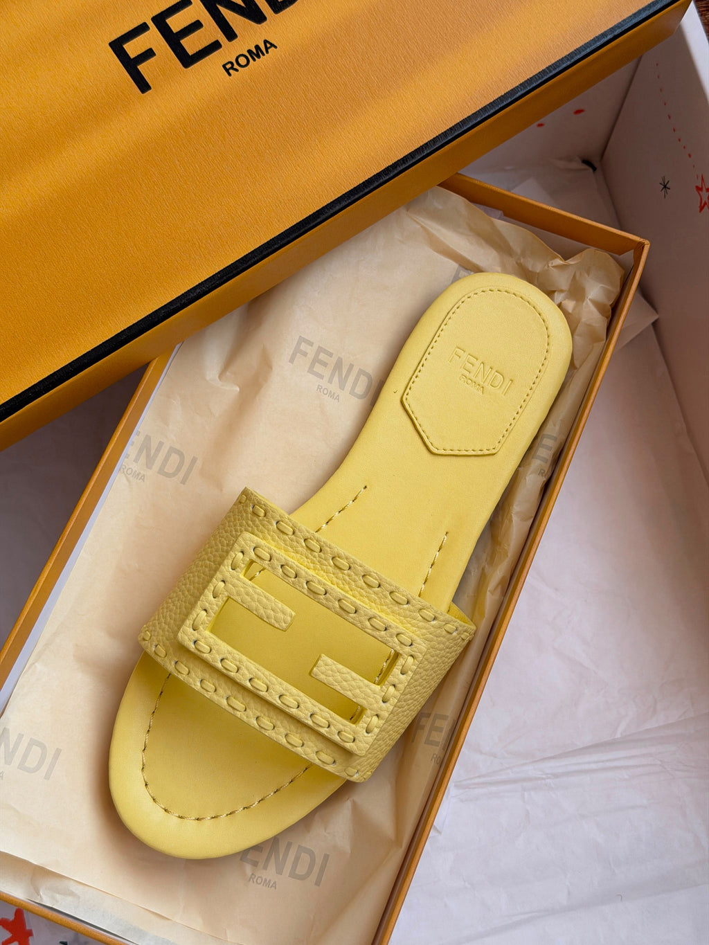 Fendi O'Lock Flat Slides