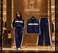 Saint Laurent Contrast Stripe Track Jacket and Pants Set