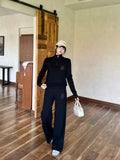 Dior Knit Quarter-Zip Pullover and Wide-Leg Pants Set